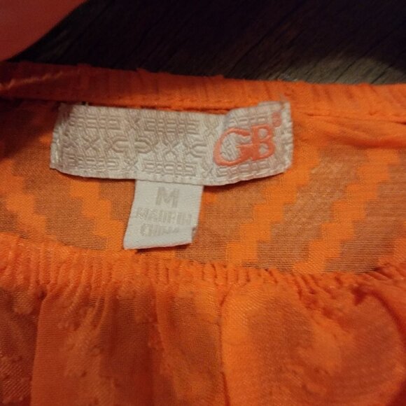 Gianni Bini Orange sheer crop top size med. - Picture 5 of 6